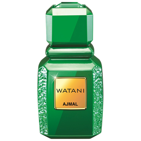 AJMAL Watani  Akhdar фужерный аромат унисекс. Основные ноты: розмарин, ель, уд, тмин, кожа.
