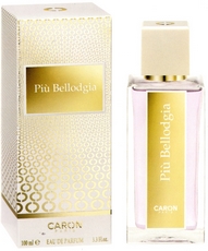 Caron Piu Bellodgia - древесно-пряный аромат, создан для женщин. Основные ноты композиции: роза, гвоздика, ландыш, жасмин, гвоздика, корица, сандал, мускус, белый кедр.

