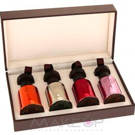 В эксклюзивный подарочный набор входят 4 аромата из коллекции Limited ART Collection BOIS 1920 - Dolce di Giorno, Relativamente Rosso,  Sensual Tuberose, Vento nel Vento объемом по 50 ml.
