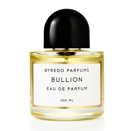 Bullion - это унисекс аромат, выпущенный Byredo Parfums  в 2012 году. Он принадлежит к семейству  древесных пряных ароматов. Состав: Верхние ноты: слива и розовый перец; ноты сердца: кожа, османтус, магнолия; ноты базы: сандаловое дерево, мускус.
