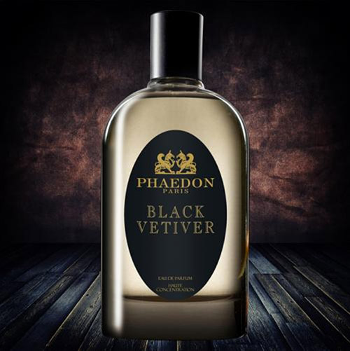 Унисекс аромат Phaedon Black Vetiver выпущен в 2013 году. Он принадлежит к семейству фужерных ароматов. Композиция Phaedon Black Vetiver состоит из нот ветивера, перца и цитрусовых.
